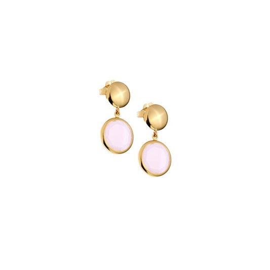 Le Chicche earrings with 16mm baby pink glass pastes