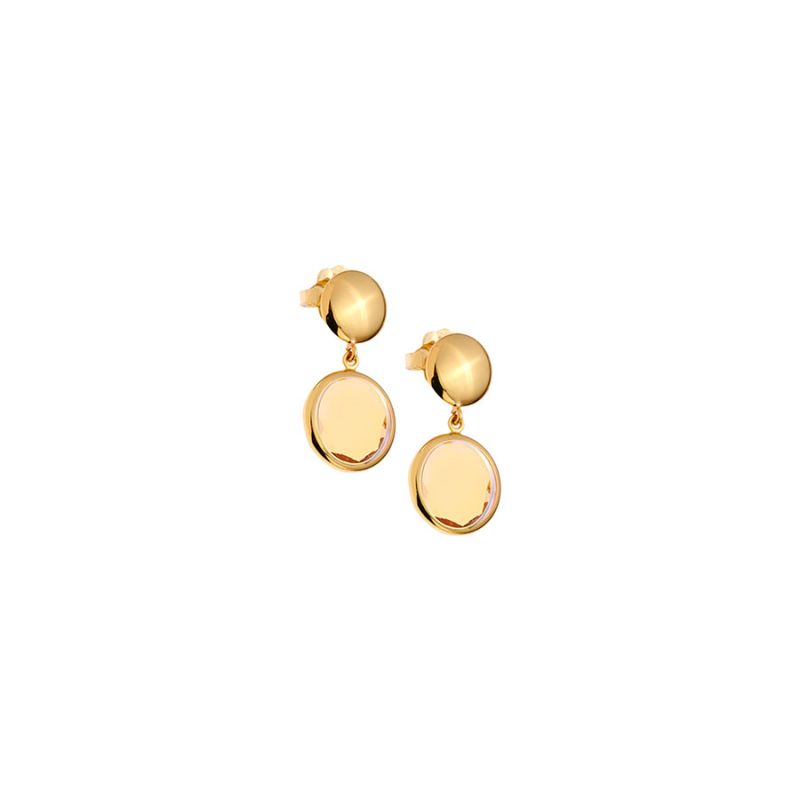 Le Chicche earrings with 12mm champagne glass pastes