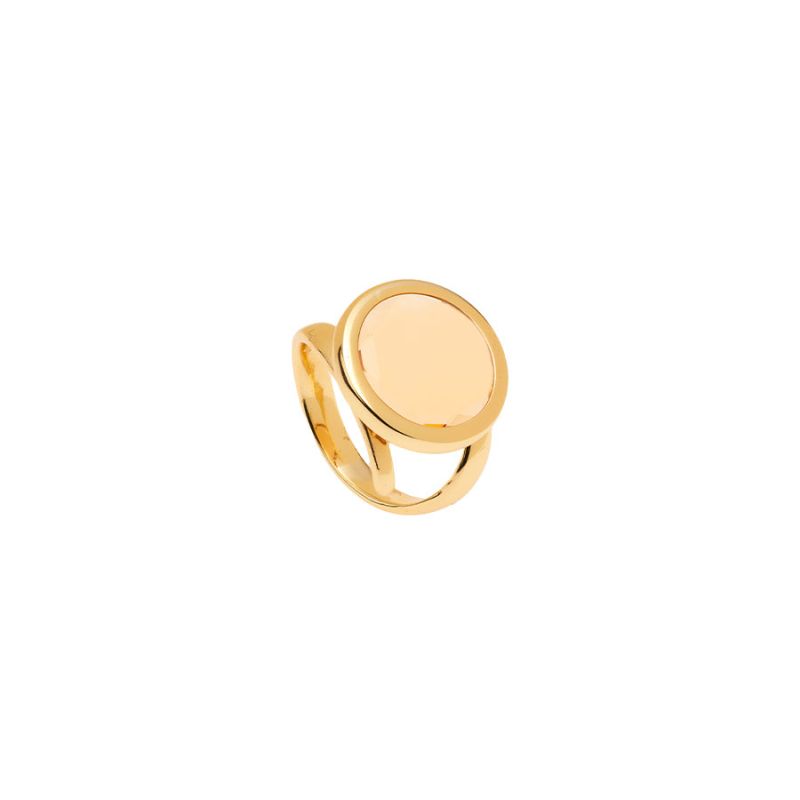 Le Chicche adjustable ring with 16mm champagne glass paste