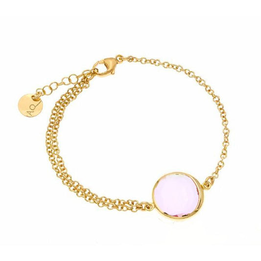 Le Chicche bracelet with16mm baby pink glass paste