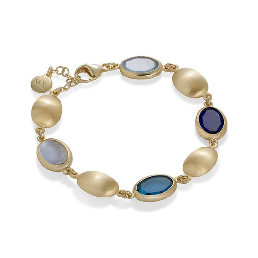 Caramelle Ovali bracelet with blue tones glass pastes