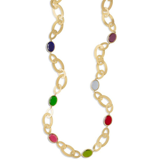 Caramelle Vintage long necklace with seven multicolor glass pastes