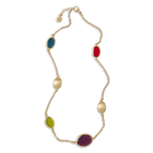 Caramelle Ovali necklace with four multicolor glass pastes