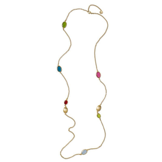 Caramelle Ovali long necklace with muticolor glass pastes